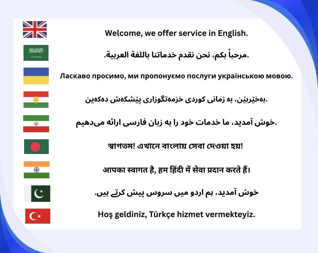 Sellon apteekissa palvelemme useilla eri kielillä