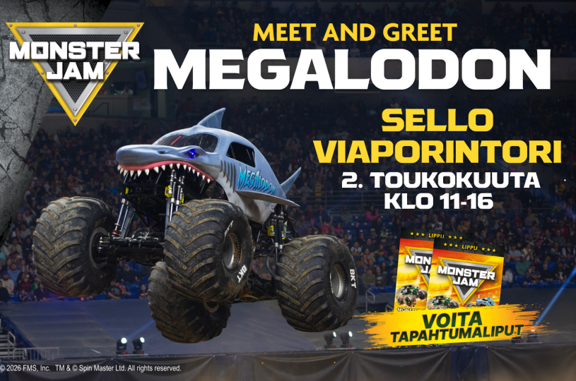 Selloon saapuu oikea monsteriauto.