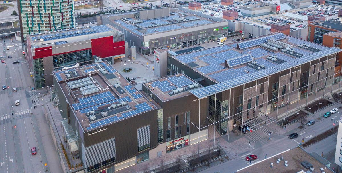 2 500 aurinkopaneelia ja Pohjois-Euroopan suurin kiinteistöön sulautettu sähkövarasto – Sellon energiajärjestelmä tuo säästöjä koko yhteiskunnalle