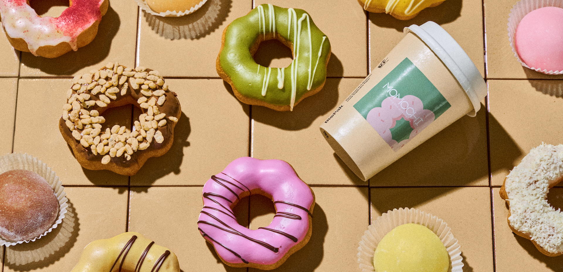 A Japanese cafe with donut, mochi, matcha and coffee