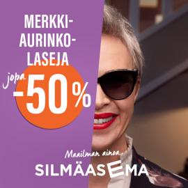 Aurinkolasit jopa -50%