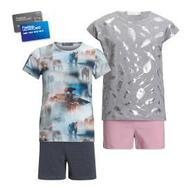 Kanta-asiakkaille shortsipyjamat tytöille ja pojille hintaan 31,96€