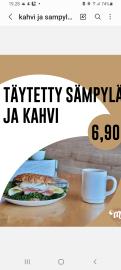 Täytettyy Sämpylä ja Kahvi