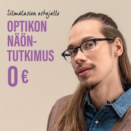Aloita uusien silmälasien hankinta optikkokäynnillä! Juuri nyt Silmäasemalla ilmainen optikon näöntutkimussilmälasien ostajalle. Varaa aika etukäteen netissä tai pistäydy myymäläämme. Tervetuloa!