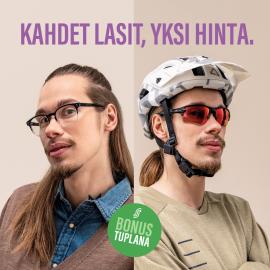 Toiset lasit 0 € ja Bonus tuplana! 