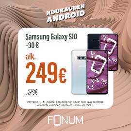 Kuukauden Android: Samsung Galaxy S10 -30 €