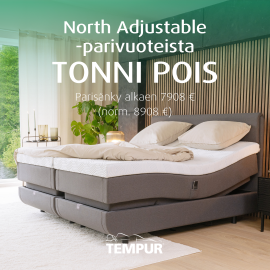 Uudistunut patjamallistomme takaa sinulle viileämmät unet sekä jopa 20 % aiempaa tehokkaamman paineen lievennyksen. North -kokonaisuuksiin on saatavilla uusia värivaihtoehtoja.