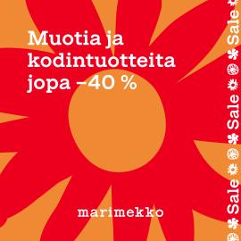 Muotia ja kodintuotteita -40 %