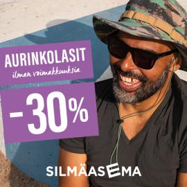 Aurinkolasit –30 %