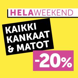 Kaikki kankaat ja matot -20%