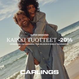 Carlingsilla kaikki tuotteet -20% jäsenille, ostaessasi 2 tai useamman!