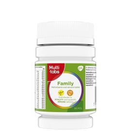 Monipuolinen monivitamiini- ja kivennäisainevalmiste koko perheelle. Multi-tabs Family monivitamiini sopii erityisesti sinulle, joka haluat turvata kaikkien tärkeiden vitamiinien päivittäisen tarpeen.