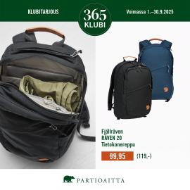 Klubitarjous: Fjällräven Räven 20- tietokonereppu 99,95€