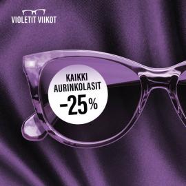 Aurinkolasit –25 %