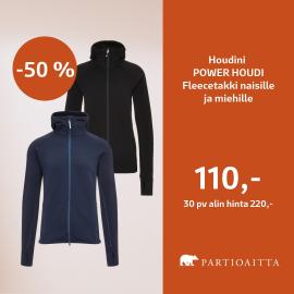 Houdini POWER HOUDI fleecetakki naisille ja miehille 110€