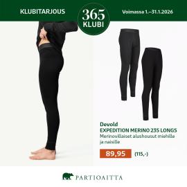 Devold EXPEDITION MERINO 235 LONGS merinovillaiset alushousut 89,95€