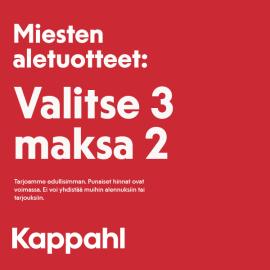Miesten aletuotteet: Valitse 3, maksa 2!