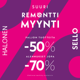 PALJON TUOTTEITA-50% JOPA -70%