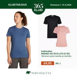 Icebreaker Merino 150 Tech Lite SS Tee tekninen paita naisille ja miehille 69,95€