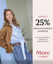 Voimassa vain myymälöissä, kun ostat vähintään 2 tuotetta koko valikoimasta. Alennus annetaan jäsenille ja jäseneksi liittyville. Ei voi yhdistää muihin tarjouksiin tai etuihin.