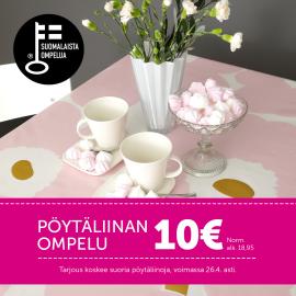 Pöytäliinan ompelu 10€