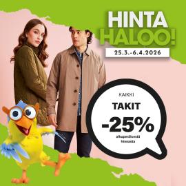 KAIKKI TAKIT -25%