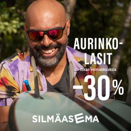 Aurinkolasit –30 % 