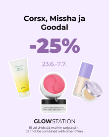 Cosrx, Missha ja Goodal -25% tarjous GlowStationilla