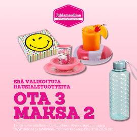 Juhlamaailman kausiale ota 3 maksa 2