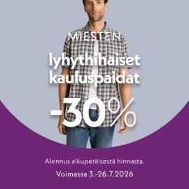 Miesten lyhythihaiset kauluspaidat -30%