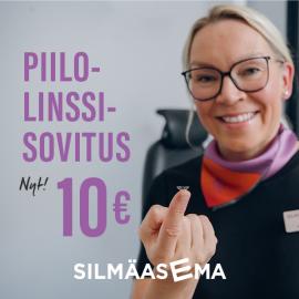 Piilolinssisovitus vain 10 € 