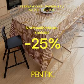 Normaalihintaiset kankaat -25 %